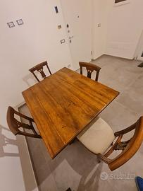 tavolo in noce quadrato primi 900 