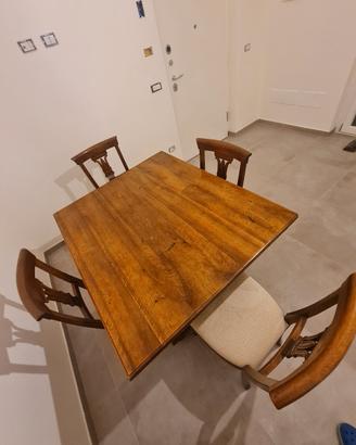 tavolo in noce quadrato primi 900 