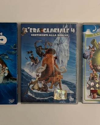 3 DVD animazione – Shrek, Nemo, Era Glaciale