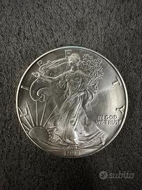 Usa 1 dollaro argento Aquila americana 1994