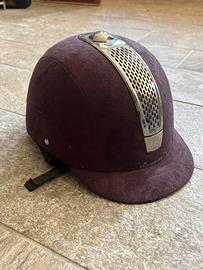 Kep equitazione tg. 53 in velluto nero fouganza