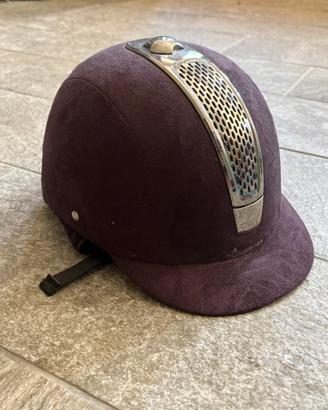 Kep equitazione tg. 53 in velluto nero fouganza