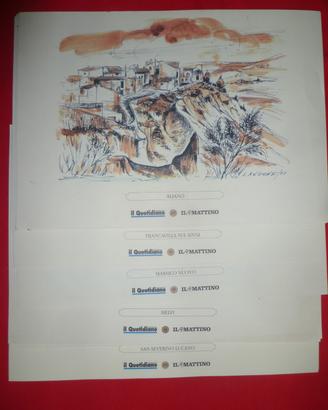 Lotto30stampe vari paesi Basilicata Potenza Matera