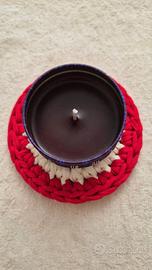 Set autunno halloween candela acero cannella