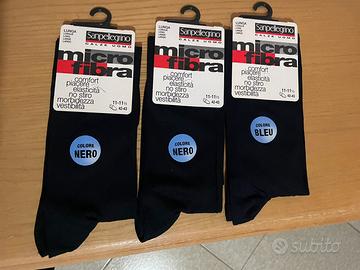 Set 3 calze da uomo nere in microfibra