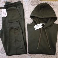 Tuta Felpata Sorbino Verde Oliva 