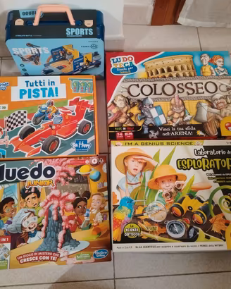 lotto blocco 5 giochi da tavolo bambini 