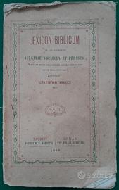 Lexicon Biblicum Vulgatae Vocabula 1866 Weitenauer