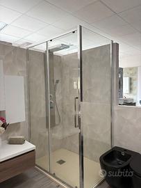 BOX DOCCIA 120 X 80 CM CON LATO FISSO + SCORREVOLE