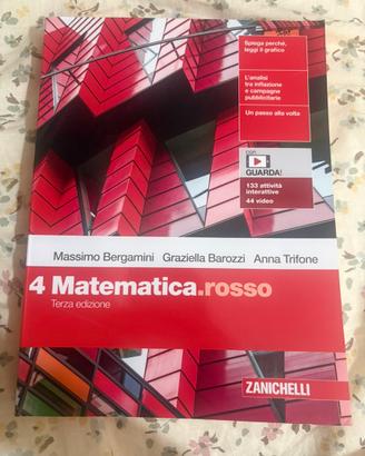 Libro Matematica.rosso 4 (Bergamini Zanichelli)