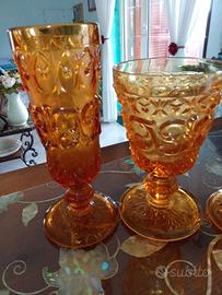 20bicchieri in vetro lavorato 