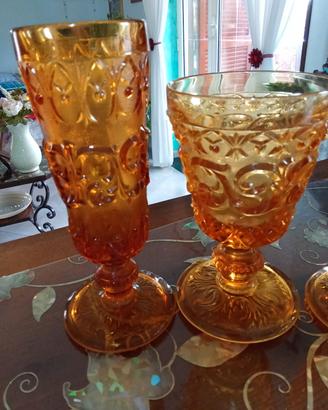 20bicchieri in vetro lavorato 