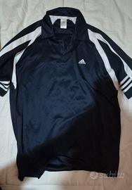 Polo Adidas Vintage Climalite Blu eBianca Taglia 5