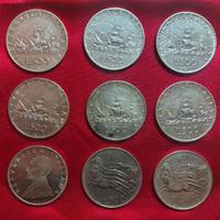 9x 500 Lire Argento 835 Marconi Caravelle Unità