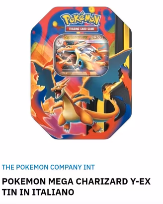 pokemon mega charizard Y - EX  tin ITA