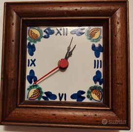 Ceramica originale Caltagirone -Orologio da cucina