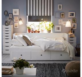 HEMNES Divano letto matrim ikea + scrivania sedia