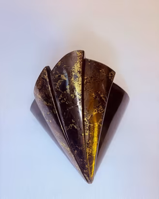 Lampada da parete in ceramica vintage anni '70