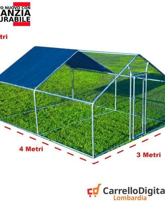 Recinto per Polli 3x4 m x h 2 m – 12 mq - blu