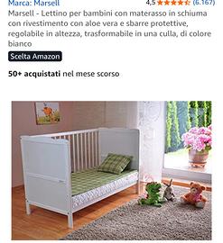 Lettino trasformabile con o senza sbarre