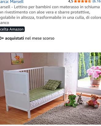 Lettino trasformabile con o senza sbarre