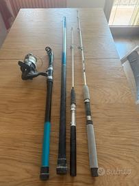 Lotto di canne da pesca