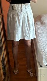 Gonna bianca ino e cotone 40