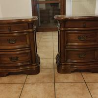 2 comodini + comò in noce stile classico