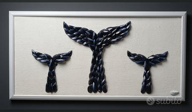 quadro artigianale con gusci di cozze
