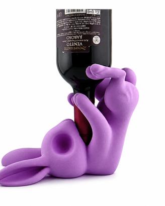 Supporto per bottiglia di vino a forma di coniglio