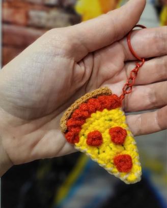 Portachiavi Fetta di Pizza 🍕 fatto a mano