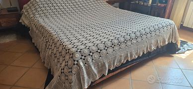 Coperta bianca uncinetto matrimoniale