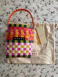 Borsa Marni intrecciata multicolore