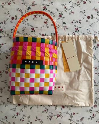Borsa Marni intrecciata multicolore