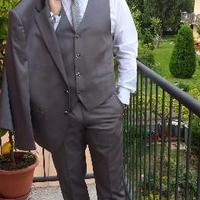 Vestito + Gilè Grigio Nuovi - TG. 52