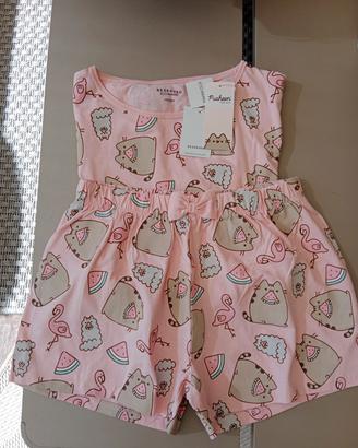 Pigiama estivo Pusheen ragazza nuovo con cartellin