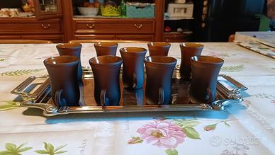 Set di bicchieri da liquore ambrati