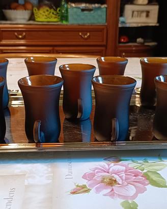 Set di bicchieri da liquore ambrati