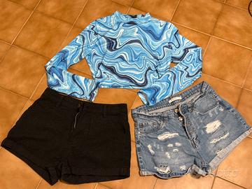 Set 3 Vestiti pantaloncini e maglietta