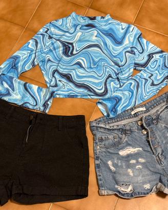 Set 3 Vestiti pantaloncini e maglietta