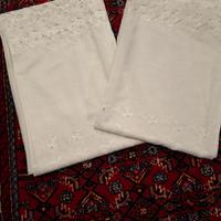 2 tende ricamate bianche cm 230x145