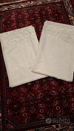 2 tende ricamate bianche cm 230x145