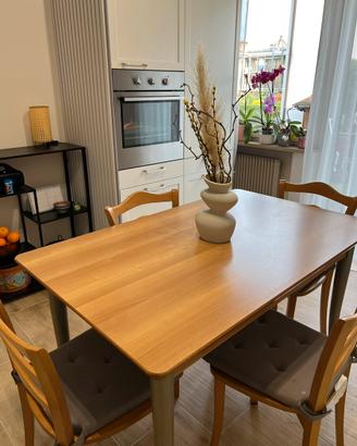 Tavolo da cucina allungabile con 4 seddie