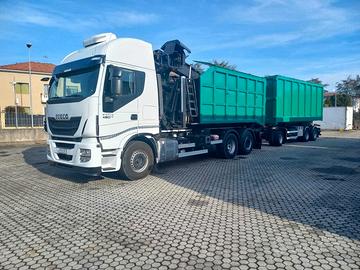 Iveco STRALIS 480 SCARRABILE GRU POLIPO RIM.