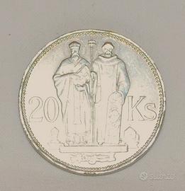20 CORONE ARGENTO SLOVACCHIA 1941