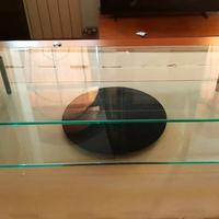 Tavolino girevole in cristallo 