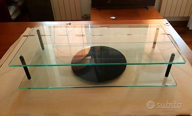 Tavolino girevole in cristallo 