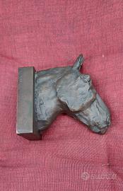 bronzo testa cavallo di Ligabue Antonio 