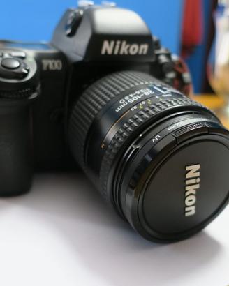 fotocamera f100 con ottica nikon 28-105 3.5