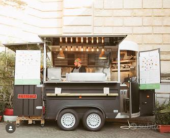 Food Truck rimorchio per Hamburger Piadine Panini